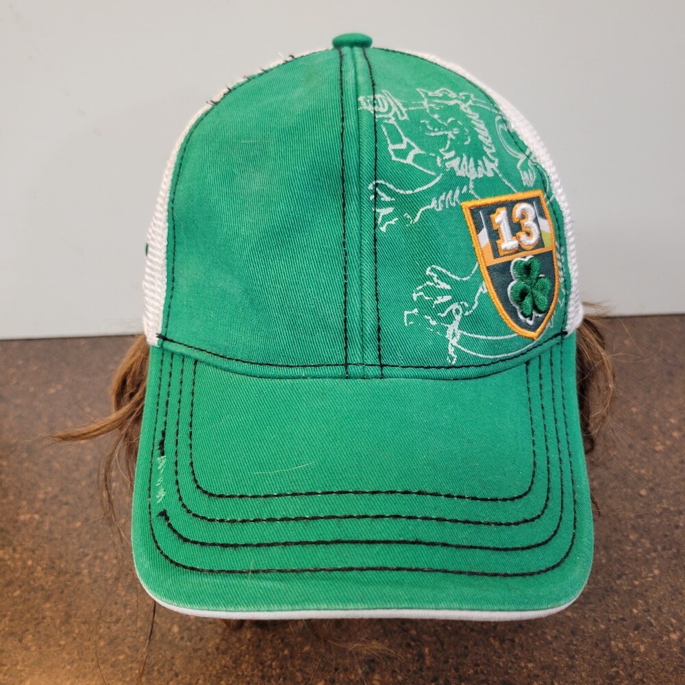 Ireland St. Patrick's Day Trucker Hat Mens OSFA Green Adidas Mesh Snapback Cap